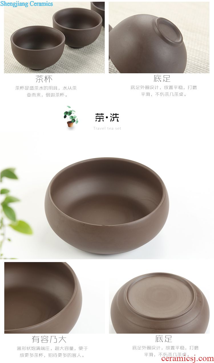 Is Yang coarse ceramic tea set ceramic fair kung fu tea tureen tea ware cup cup side put the pot of the teapot