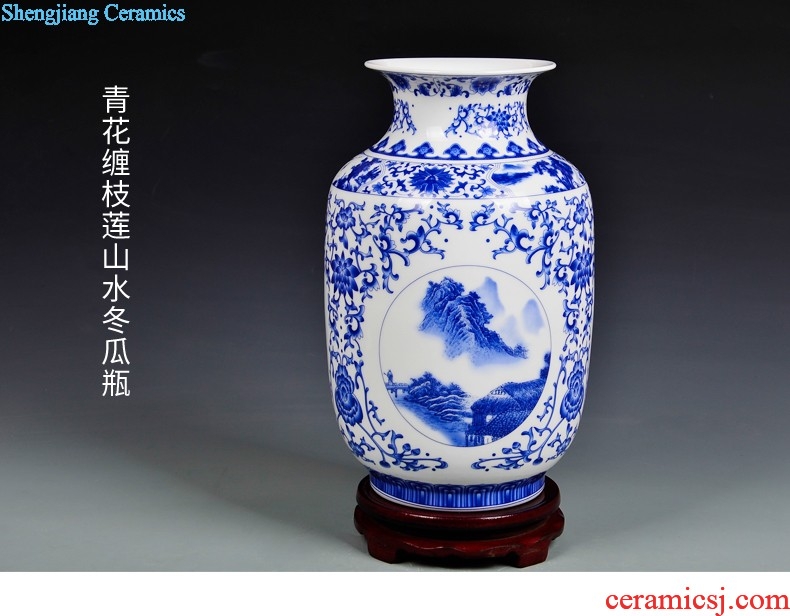 Z022 new Chinese style ceramic vase furnishing articles creative home sitting room simulation flower zen tea ceremony flowers, three-piece suit