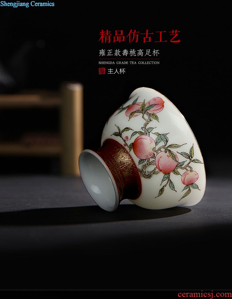 Kung fu master ceramic cups cup hand-painted double phoenix sample tea cup all hand jingdezhen blue and white porcelain cups tea sets