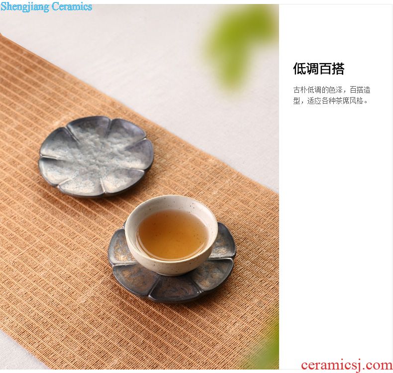 Blue and white tea drink to hand-painted mesh frame ceramic filter tea tea filter cup tea accessories