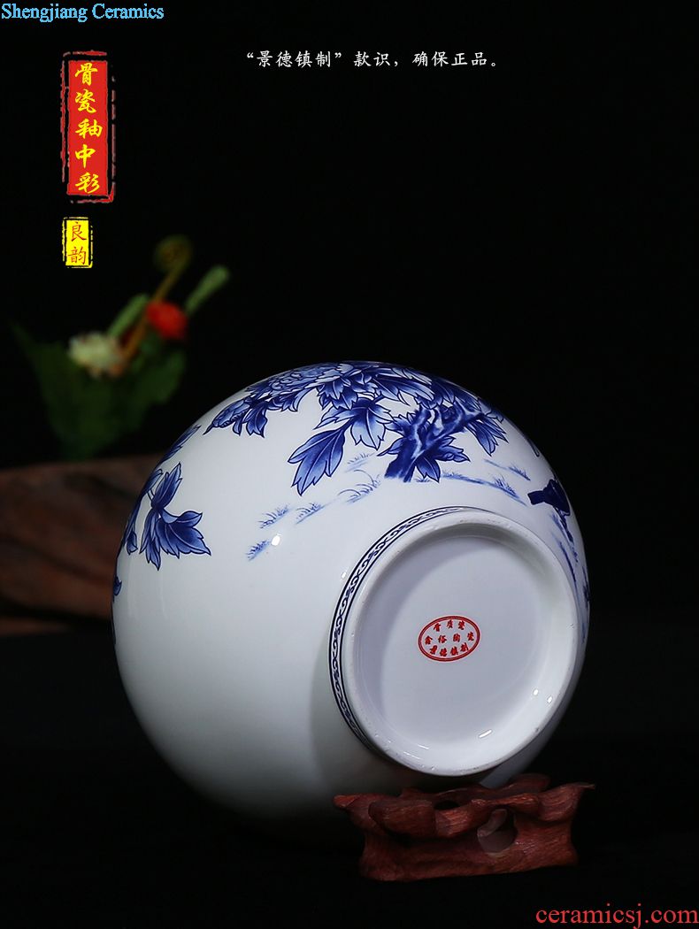Jingdezhen ceramics decoration cylinder storage tank sundry cans sitting room decoration handicraft study home furnishing articles flowerpot