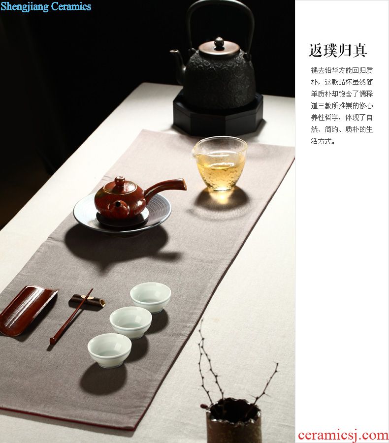 Drink to kiln are recommended iron lid cover supporting Japan buy ceramic tea set tea kungfu tea set zero with four color