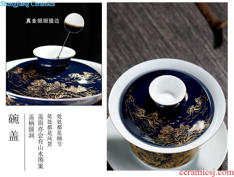 Archaize of jingdezhen ceramic teacups hand-painted master sample tea cup cup pastel kung fu tea cup Buddha means individual cup