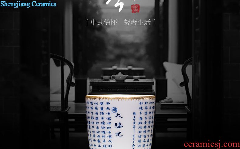Santa teacups hand-painted ceramic kungfu pastel all rivers run into sea light sample tea cup pure manual of jingdezhen tea service master