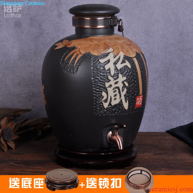 Jingdezhen ceramic bottle sealed jars 1 catty empty wine bottle liquor gift household small jar with gift box