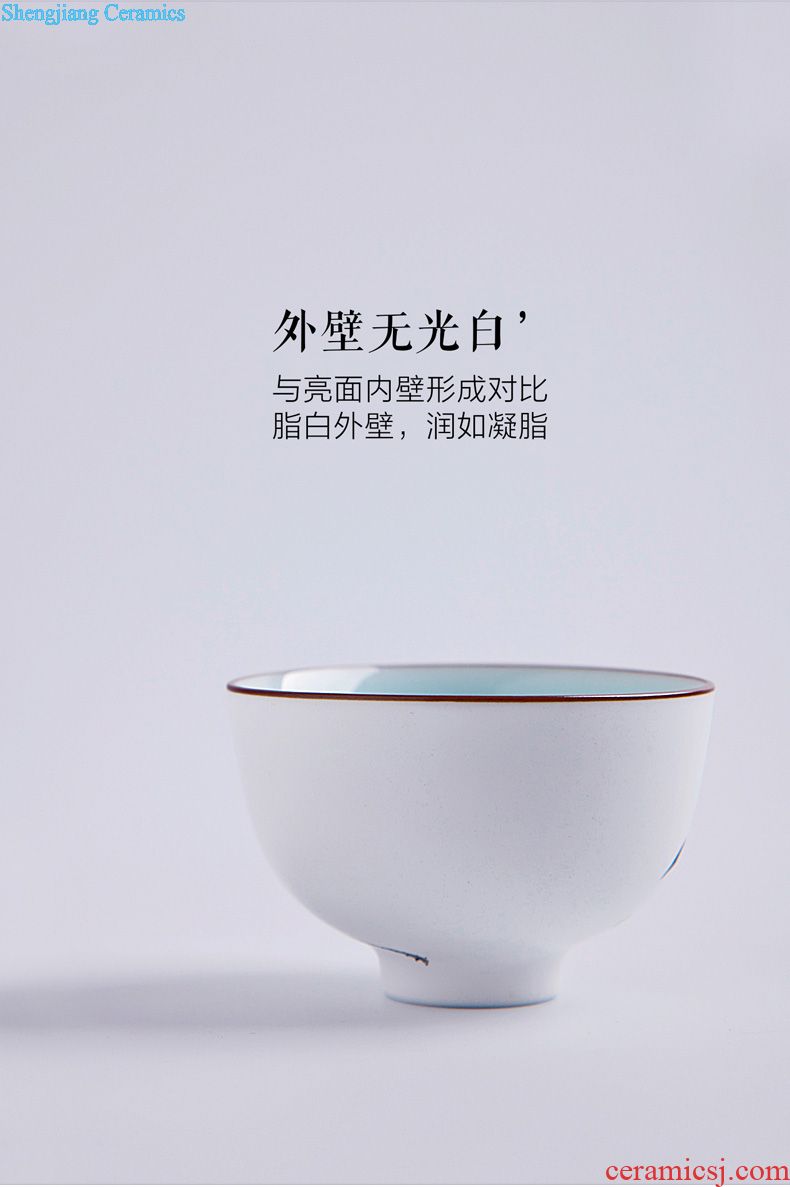 A clearance rule Ceramic kung fu tea colored enamel flower medallion around branches of flowers and birds teapot of jingdezhen tea service