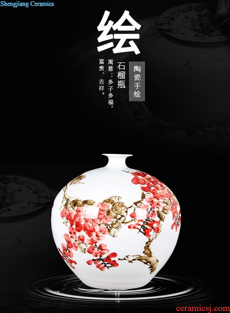 General d139 jingdezhen ceramic flat peach will pot vase storage barrel caddy sitting room adornment is placed