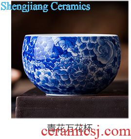 A clearance rule Ceramic large jingdezhen blue and white 24 filial piety big bowl hand-painted teacup manual green bowl