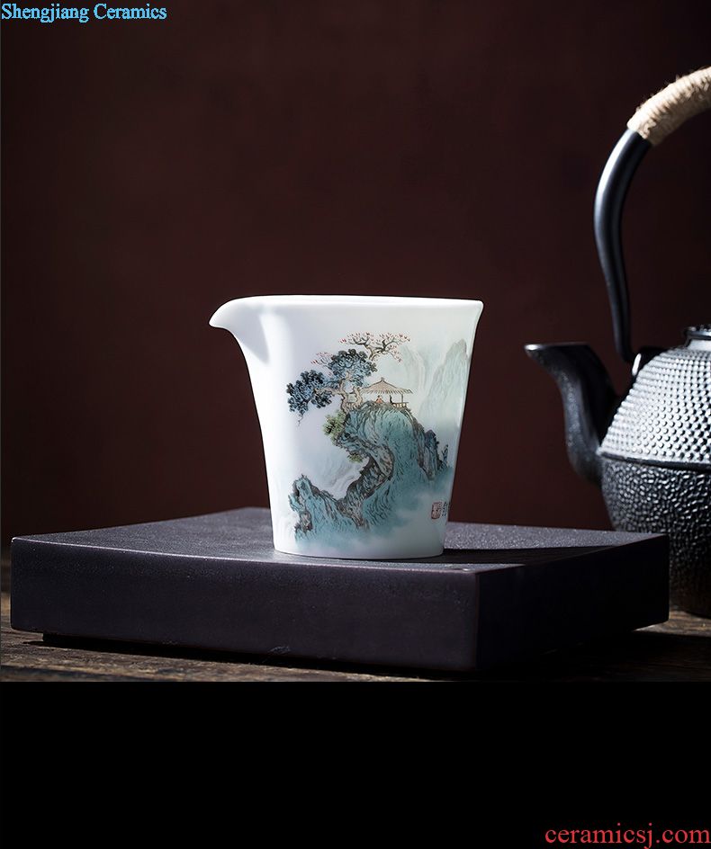 Holy big blue and white out of the water cup sample tea cup hand-painted ceramic kung fu master all hand of jingdezhen tea service