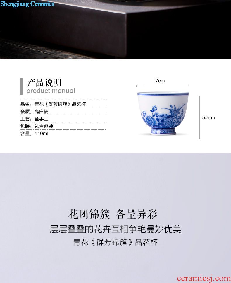 St the ceramic kung fu tea master cup hand-painted pastel sample tea cup all hand jingdezhen tea set gift in the year of dog