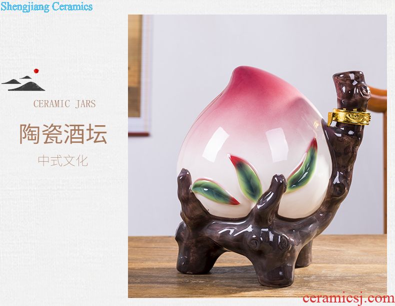Household ceramic bottle restoring ancient ways of archaize frosted winery 1 catty 3 kg bulk frosted jar 5 jins