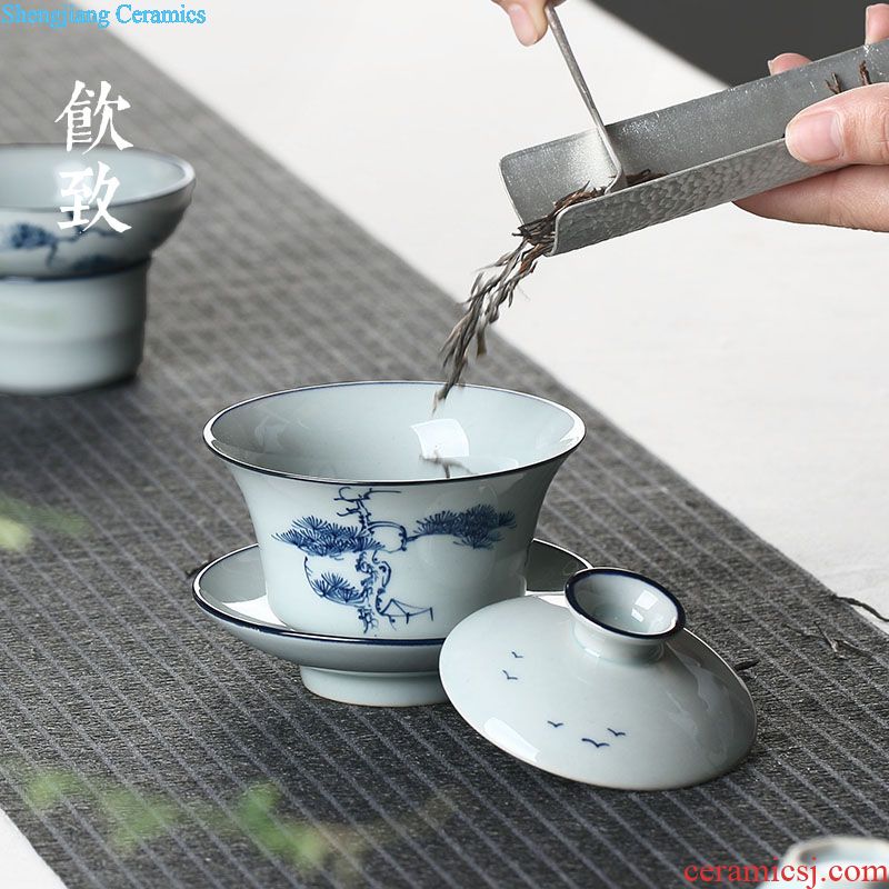 Drink white porcelain filtering to single pot of antique teapot xi shi teapot little teapot household contracted ceramic kung fu tea set