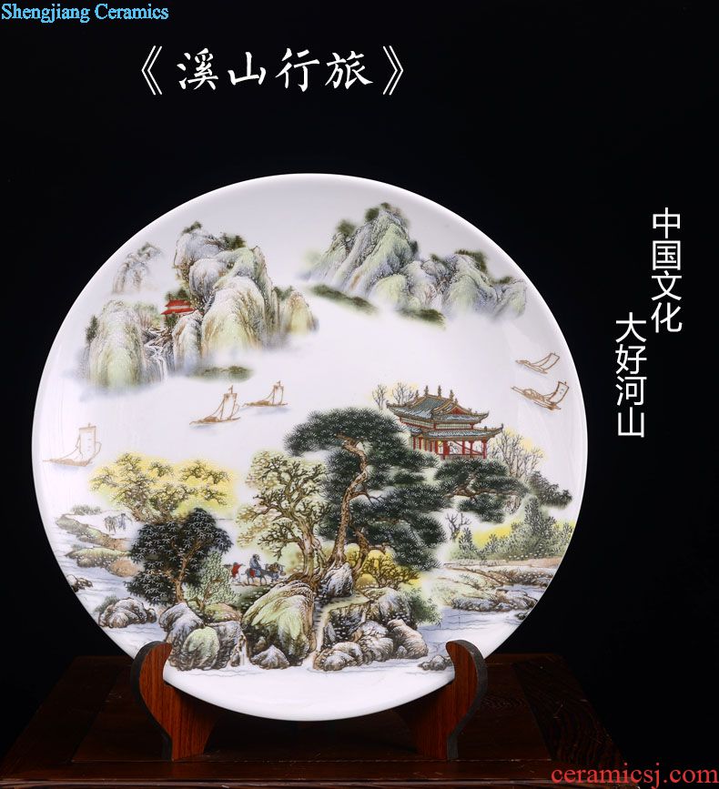 Blue and white porcelain of jingdezhen ceramics decoration plate disk furnishing articles art porcelain porcelain painting hanging dish