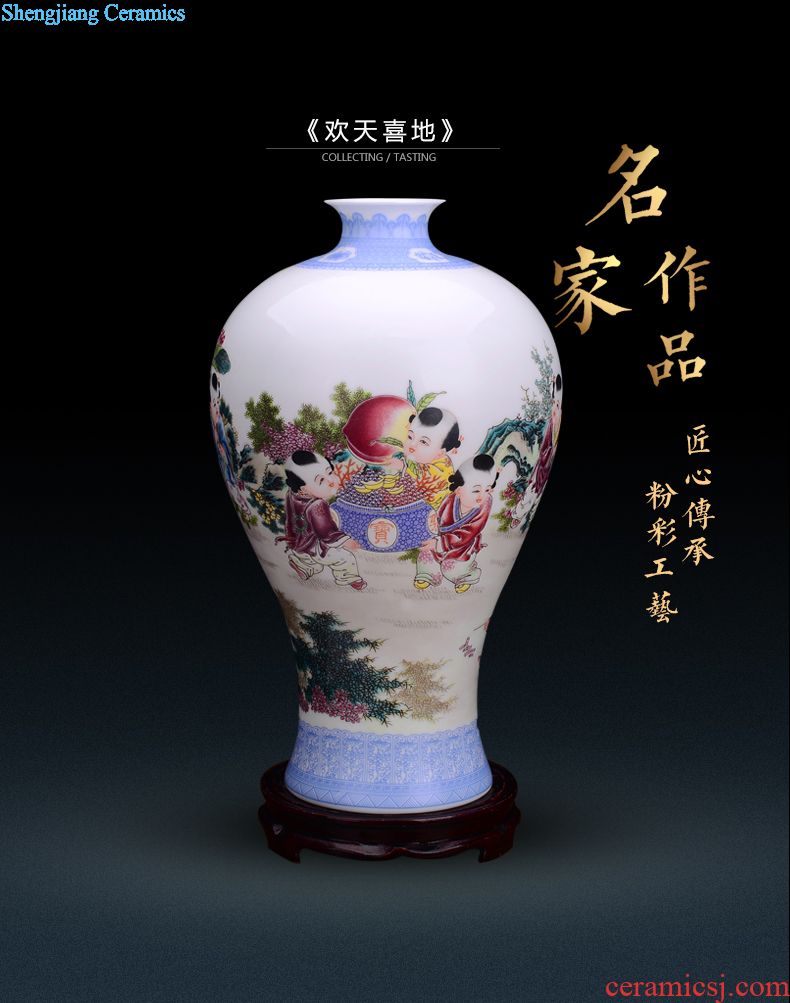 Jingdezhen ceramics hand-painted pastel lohan cylinder home furnishing articles furnishing articles household act the role ofing is tasted creative living room