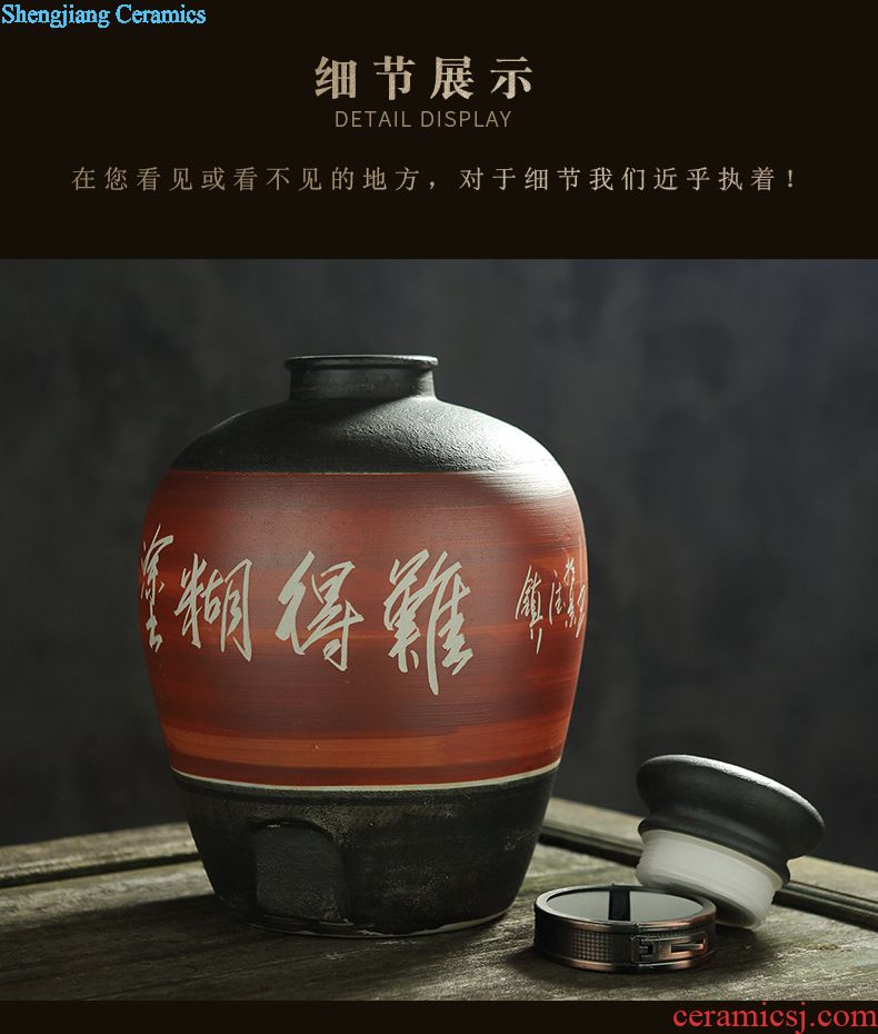 Jingdezhen ceramic mini pigs 5 jins of suit bottle thickening household sealed cans ceramic container