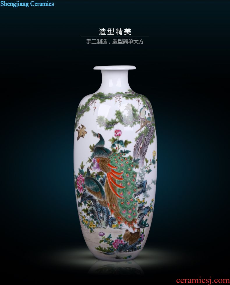 Jingdezhen ceramic handmade creative flower arranging place to live in the sitting room TV ark arts and crafts porcelain vase decoration