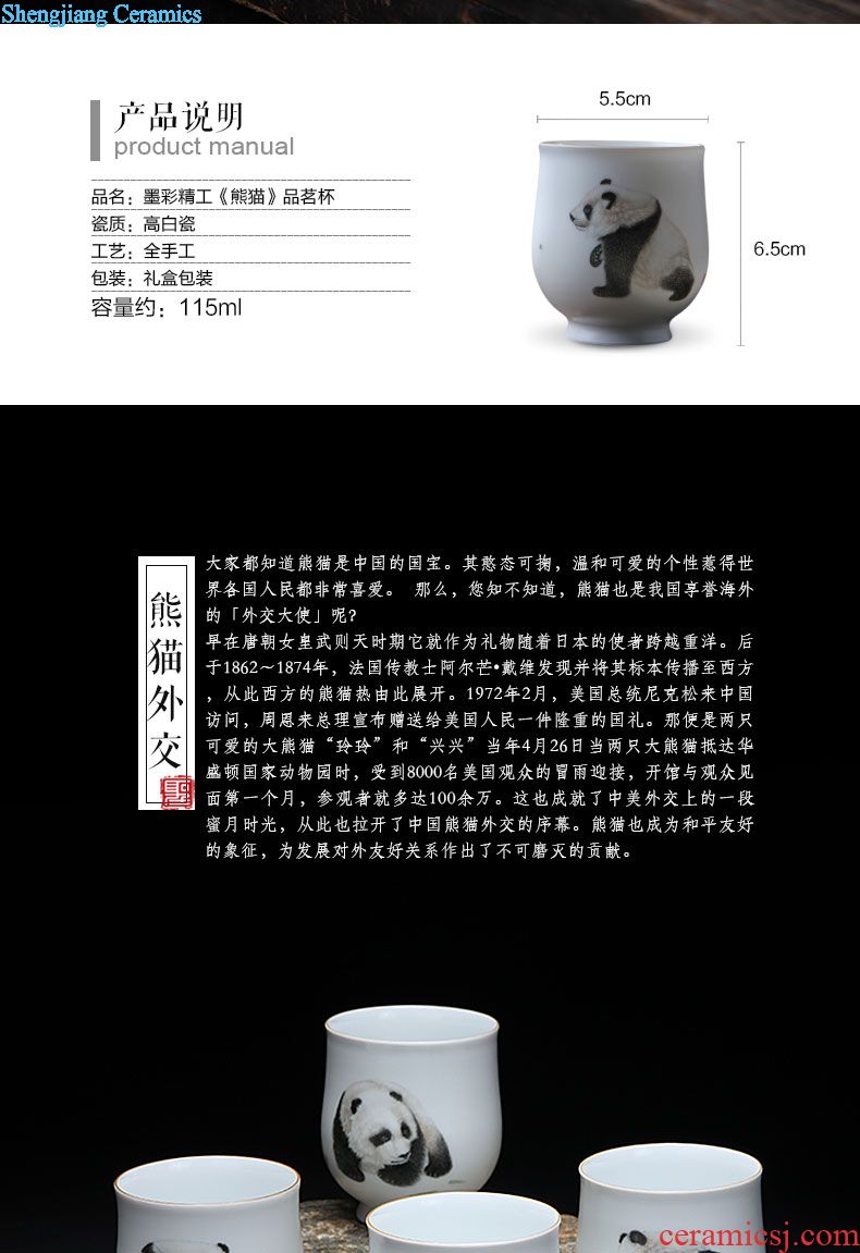 Sample tea cup individual cup of jingdezhen blue and white "eighty-seven celestial volume set of ceramic hand-painted heavy cup all by hand