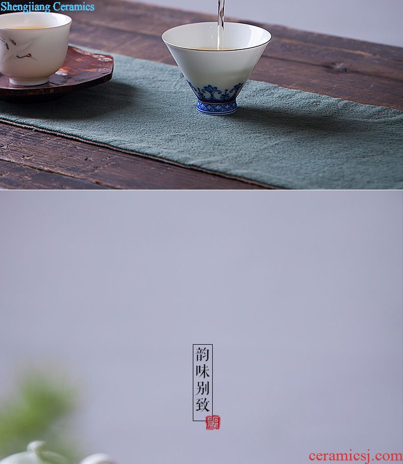 Master cup sample tea cup ceramic jun red hat to cup your kiln open piece of tea light cup jingdezhen kung fu tea cups