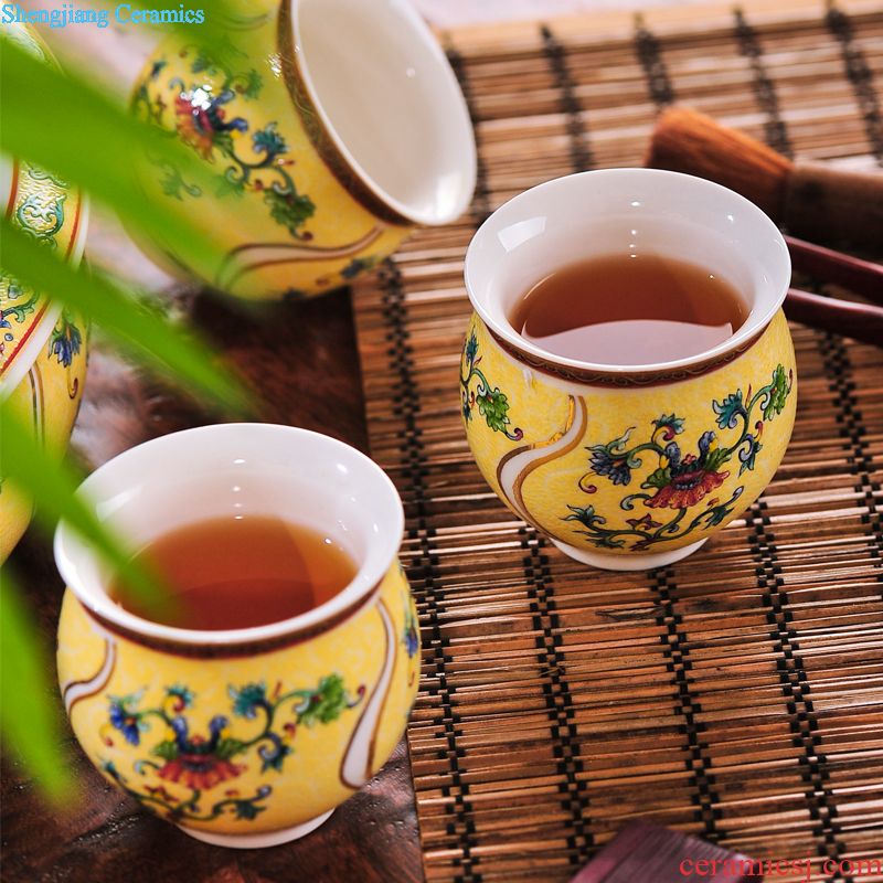 Tea set kung fu tea set household contracted jingdezhen ceramic teapot tea sea fair mug a complete set of office