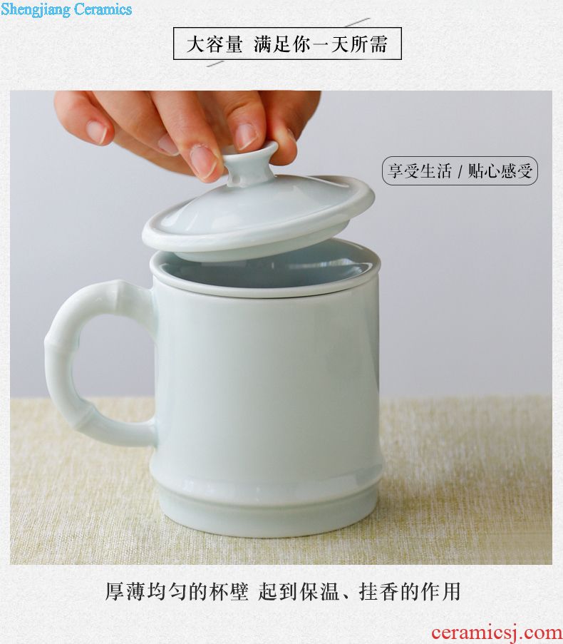 The three regular crack cup a pot of two cup Jingdezhen one person a cup of tea set household travel tea set