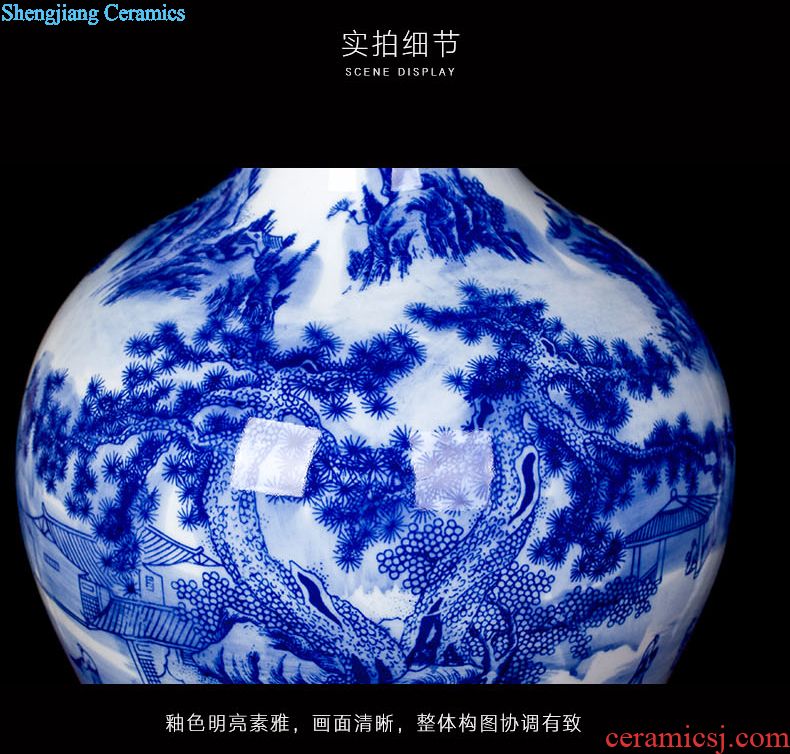Jingdezhen ceramic crack glaze vase general household adornment furnishing articles of Chinese style living room porch craft porcelain