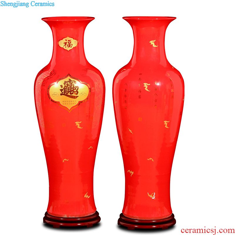 Jingdezhen ceramic hand-painted powder enamel vase place to live in the sitting room of new Chinese style flower arranging porcelain decorative arts and crafts