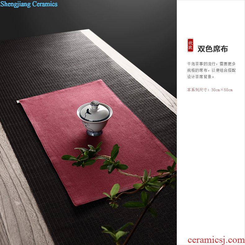 Drink to secret sea ceramic glaze water type tea tea tray large round household contracted dry tea sets of kung fu tea tray