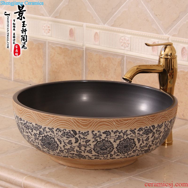 JingYuXuan jingdezhen ceramic size 34-40 cm inferior smooth lotus flower art basin sinks of the basin that wash a face