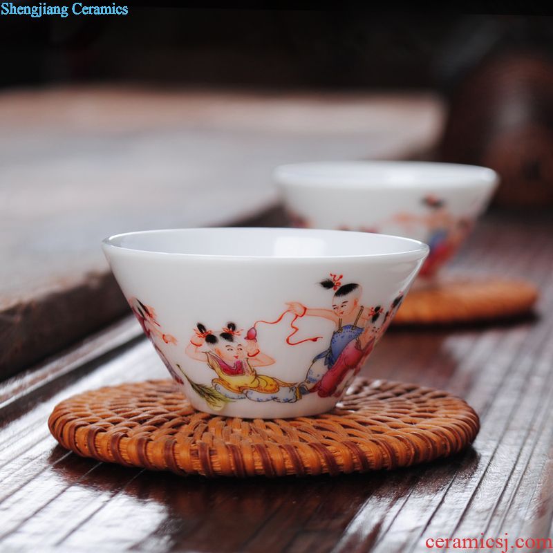 Owl kiln da Ming chenghua bucket color archaize of jingdezhen porcelain cups all hand tea cross cup