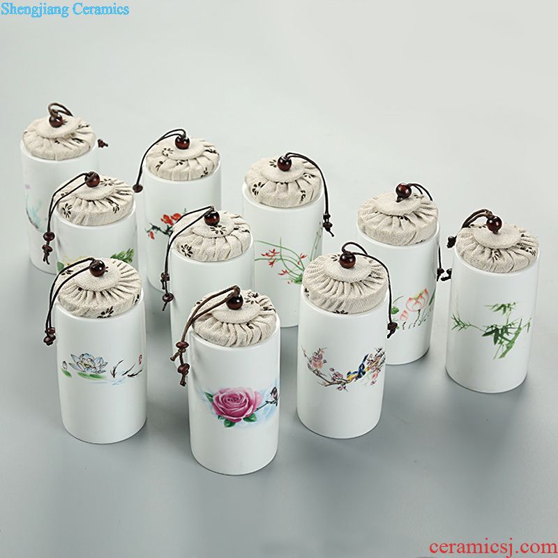 Is Yang coarse pottery caddy ceramic POTS awake mini seal pot soil clay color pu 'er tea packaging cans