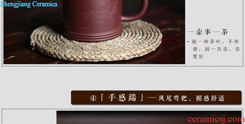 Three frequently hall ceramic cups sample tea cup Jingdezhen tea kungfu tea cups Restore ancient ways in color bucket cylinder cup chicken