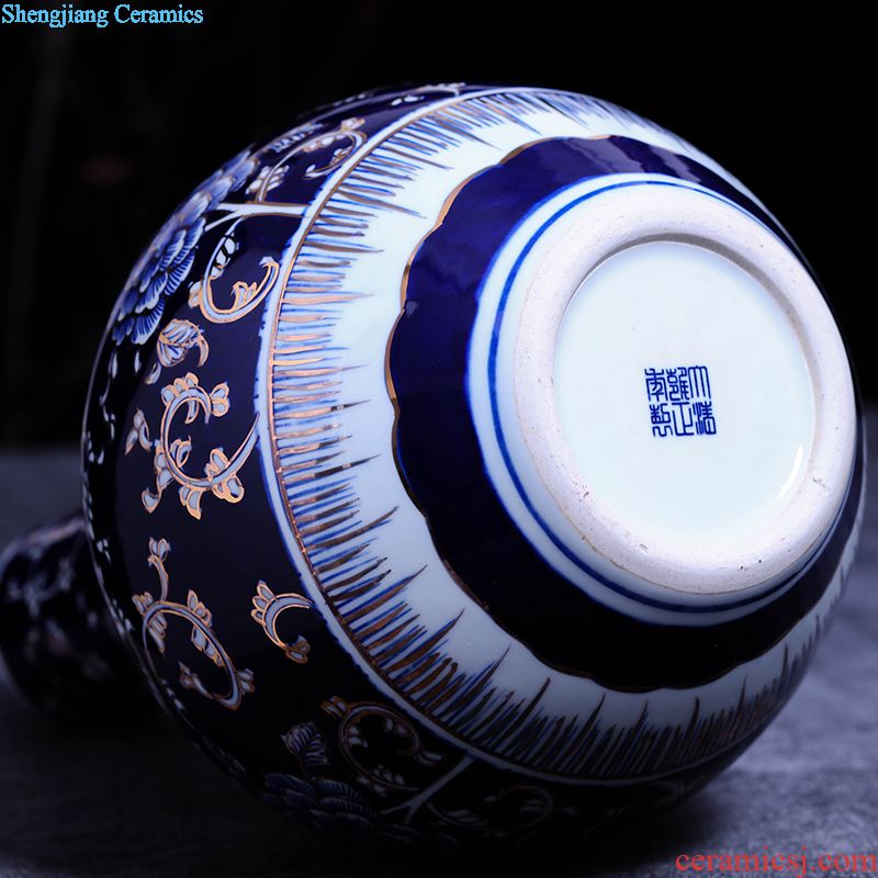 Master of jingdezhen ceramics hand-painted mesa cranes big vase vases, modern household crafts