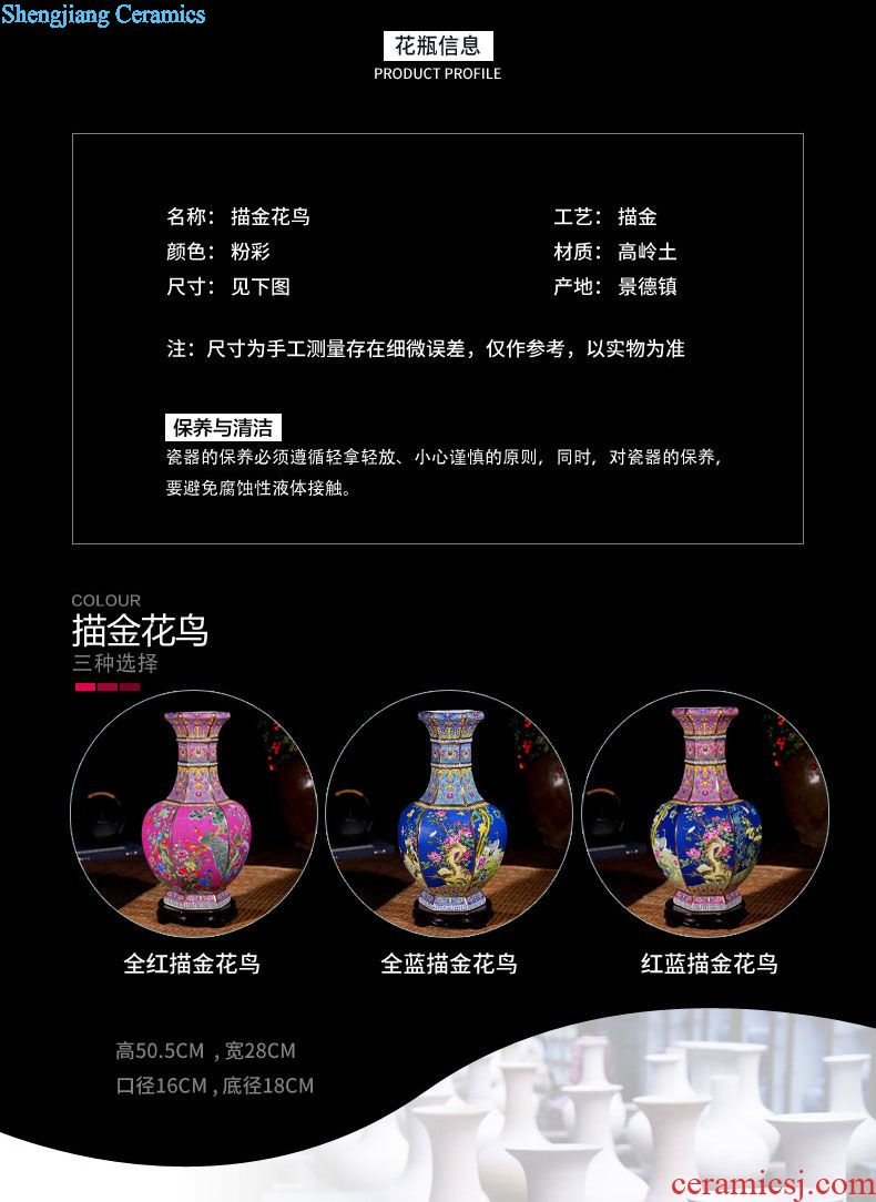 Jingdezhen ceramic porcelain big vase furnishing articles sitting room ground large art vases, flower arranging household act the role ofing is tasted