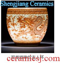 Holy big ceramic pot bearing tea tray hand-painted porcelain renshi pastel peony grains haitang dry plate of jingdezhen tea service