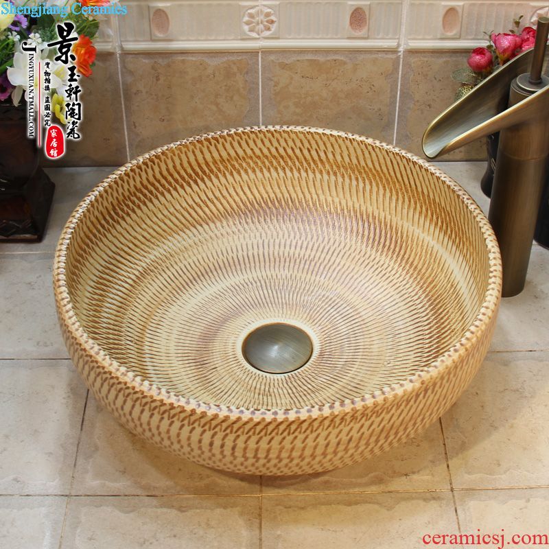 JingYuXuan fine ceramic large coil inferior smooth high temperature stage basin of household sanitary ware art basin sinks