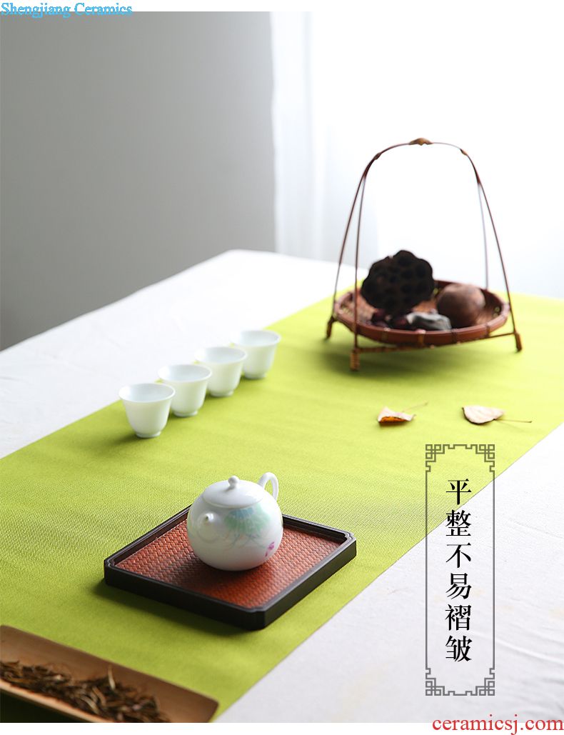 Three frequently don white porcelain little teapot Jingdezhen ceramic kung fu tea tea, manual office home jun DE pot