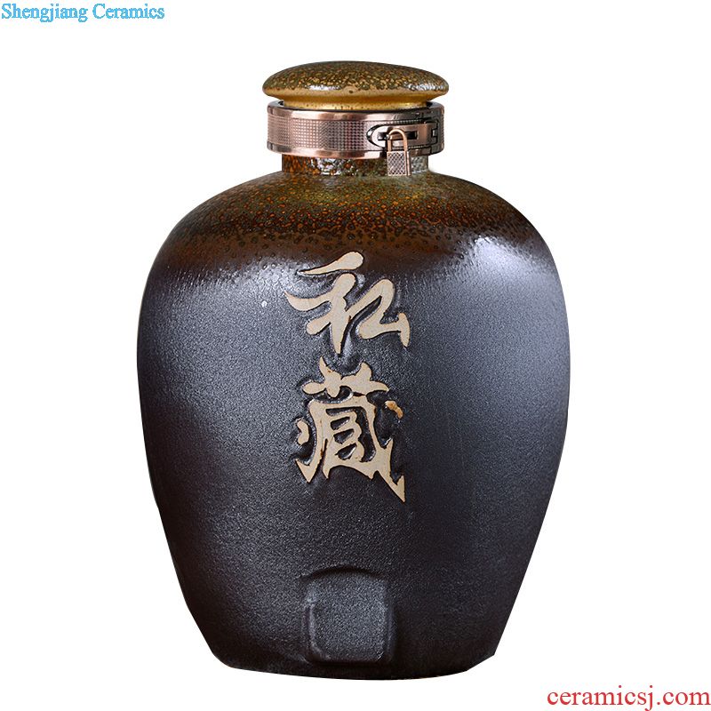 Jingdezhen ceramic jar 50 kg large capacity it medicine bottle creative liquor jugs 50 kg hip flask