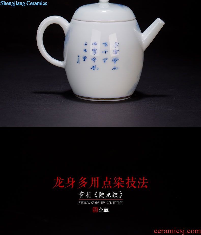 Holy big ceramic teacups hand-painted pastel peach individual cup sample tea cup all hand jingdezhen tea master cup