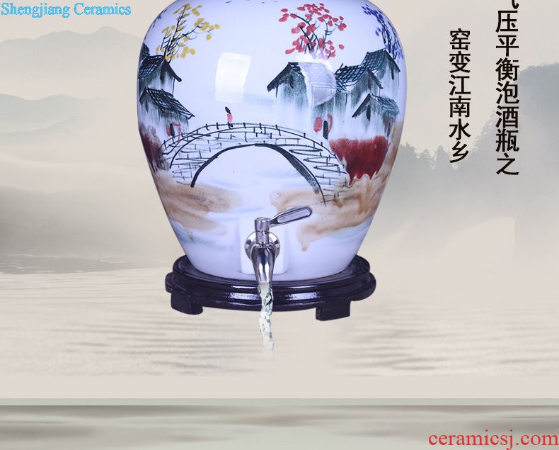 Medicine bottle bubble bottle with tap jingdezhen ceramic jars 10 jins 20 jins 30 kg bottle it sealed cans