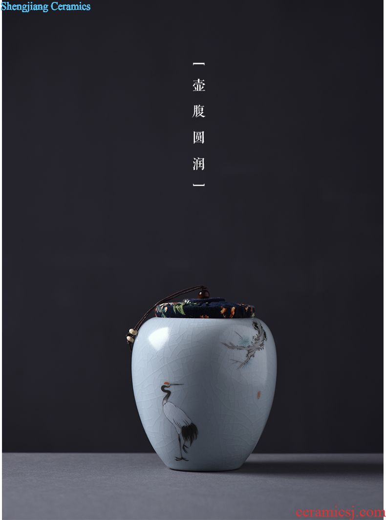 JingJun Jingdezhen porcelain Hand-painted high-grade household adornment blue and white porcelain vase