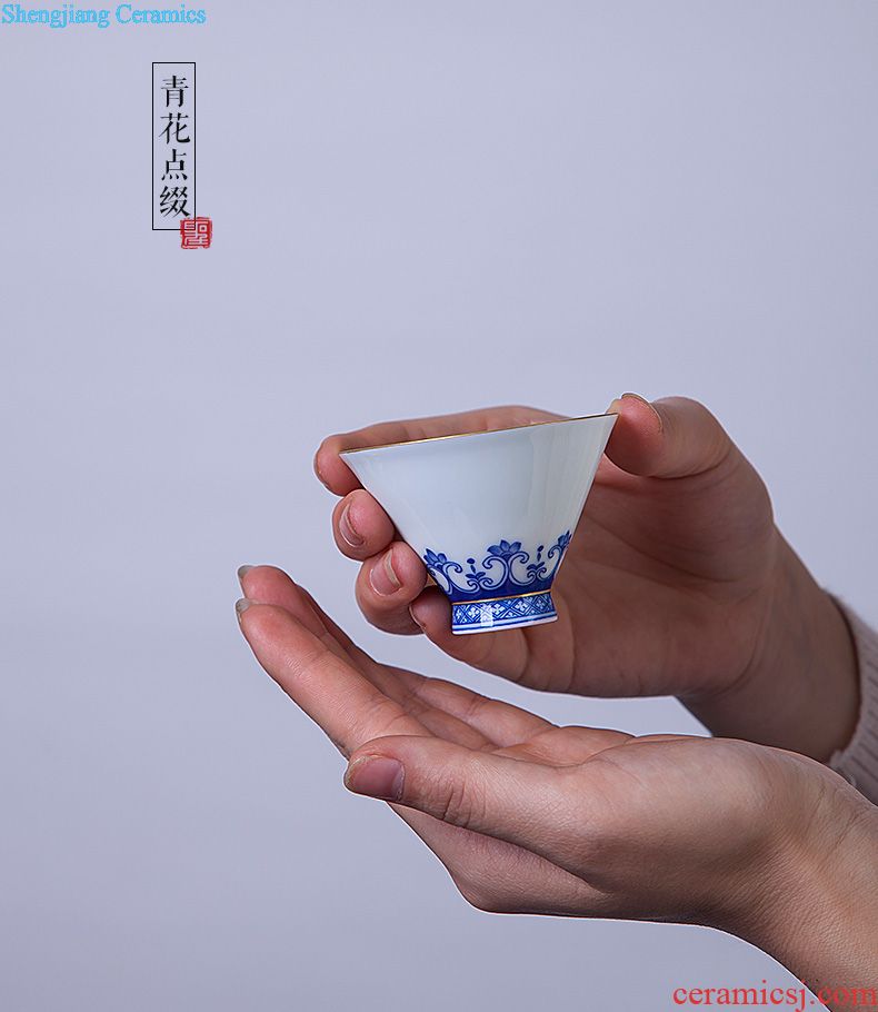 Master cup sample tea cup ceramic jun red hat to cup your kiln open piece of tea light cup jingdezhen kung fu tea cups