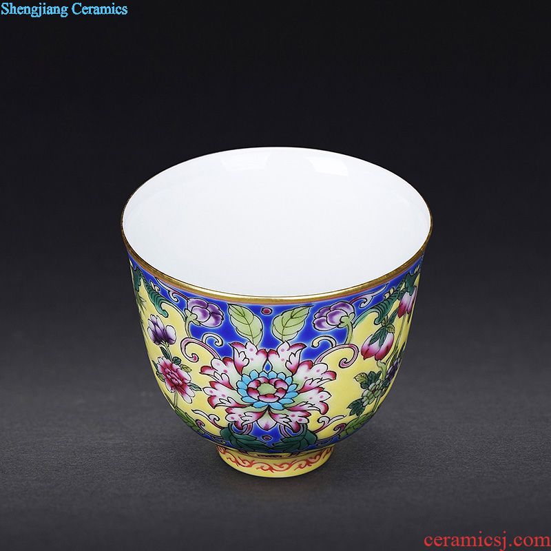 JingJun Jingdezhen porcelain enamel colour all hand sample tea cup kung fu tea cup ceramic cup personal Lord