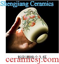 Holy big ceramic hand-painted master cup all hand blue-and-white mandarin duck individual cup of jingdezhen kung fu tea sample tea cup