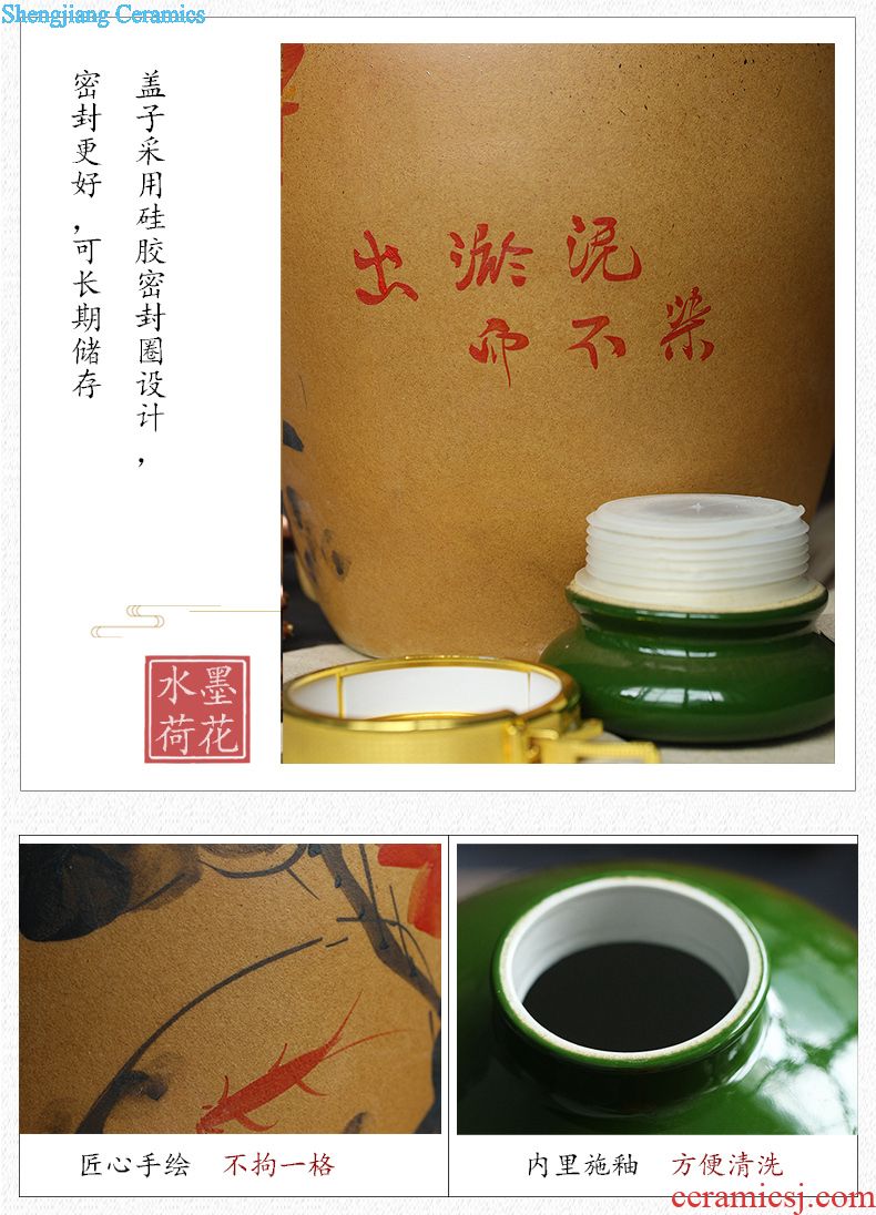 Jingdezhen archaize big jars bubble wine jar it 20 jins 30 jins 50 domestic ceramic seal tank empty jars