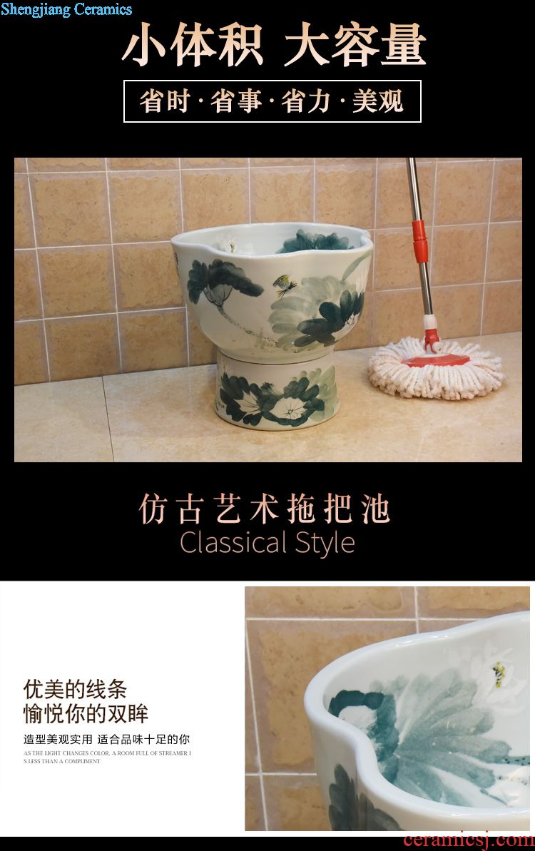 Jingdezhen JingYuXuan art basin accessories double basin form a complete set of water drainage copper core pressure type