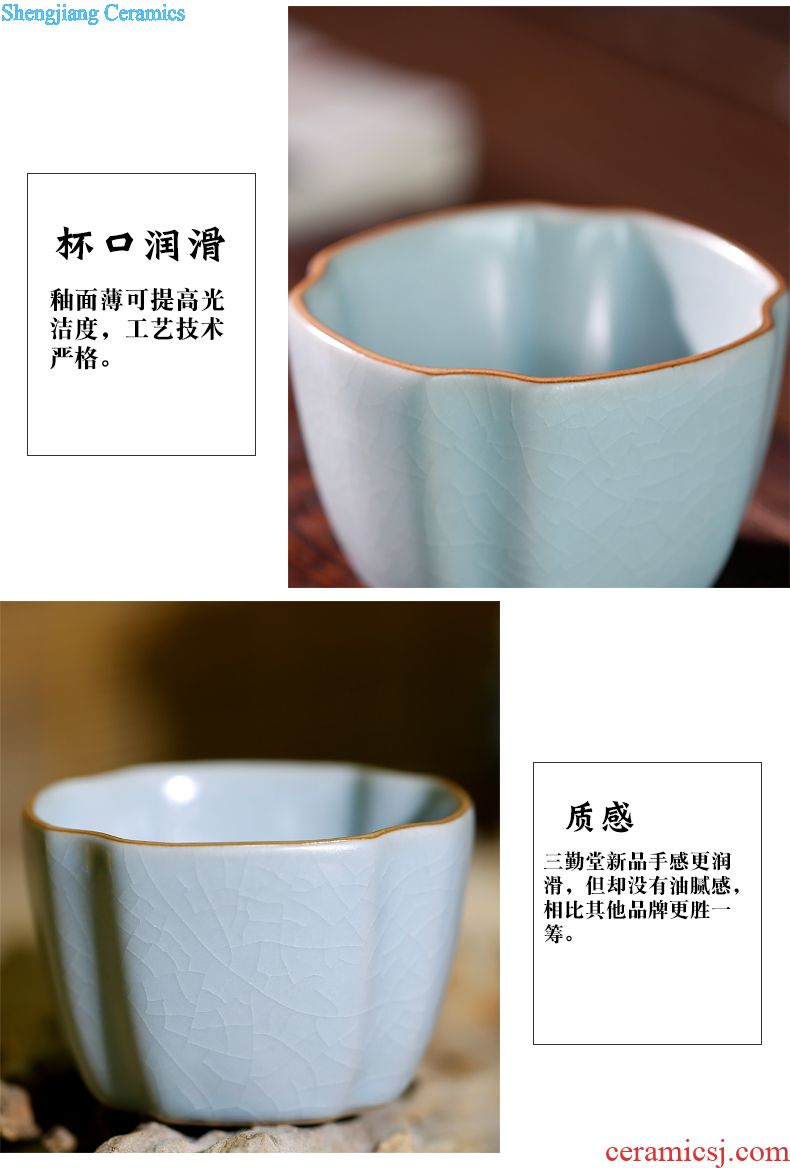 Three regular firewood masters cup Hand draw the boy under the glaze color kung fu jingdezhen ceramic TZS321 tea cups