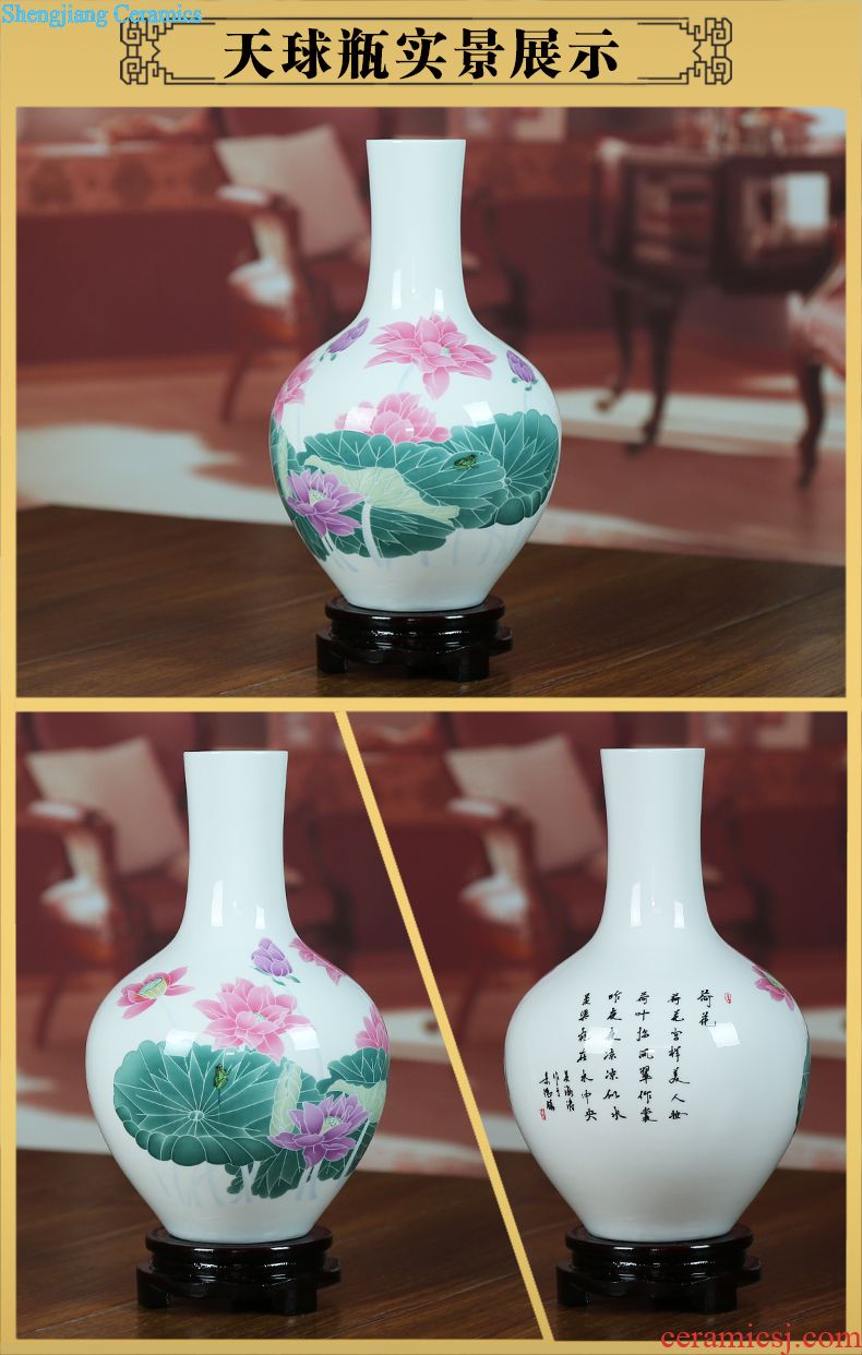 Open the slice ice jingdezhen ceramics kiln porcelain vase crackle modern home sitting room adornment is contracted furnishing articles