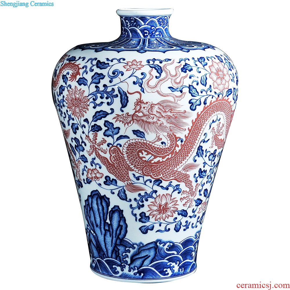 Jingdezhen ceramics new Chinese style household furnishing articles by hand-painted figure vase on large sitting room adornment