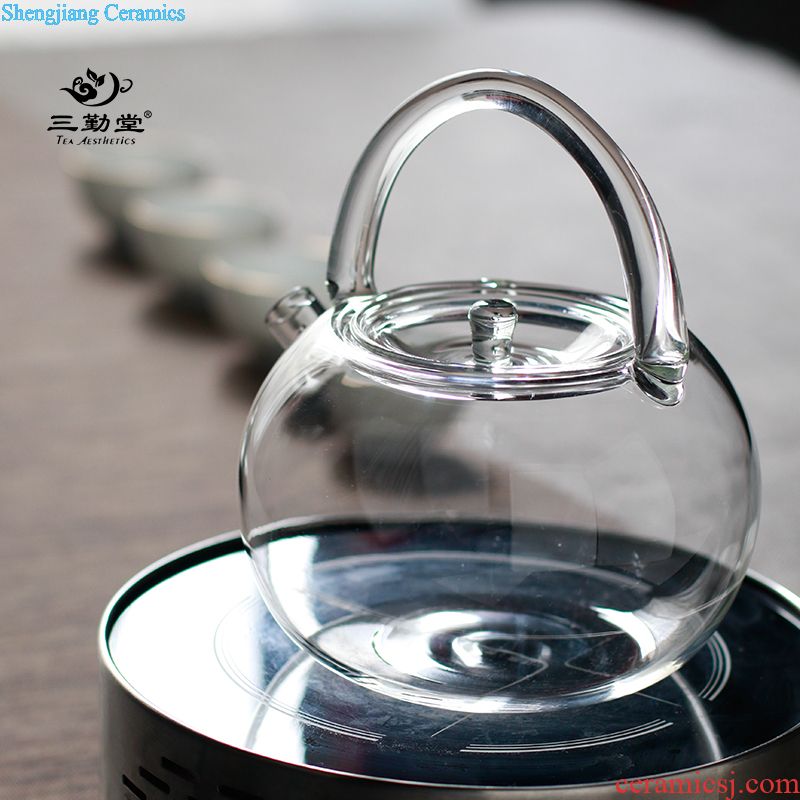 Three frequently little teapot suit A crack cup pot cup of jingdezhen ceramic tea set ST2034 portable travel