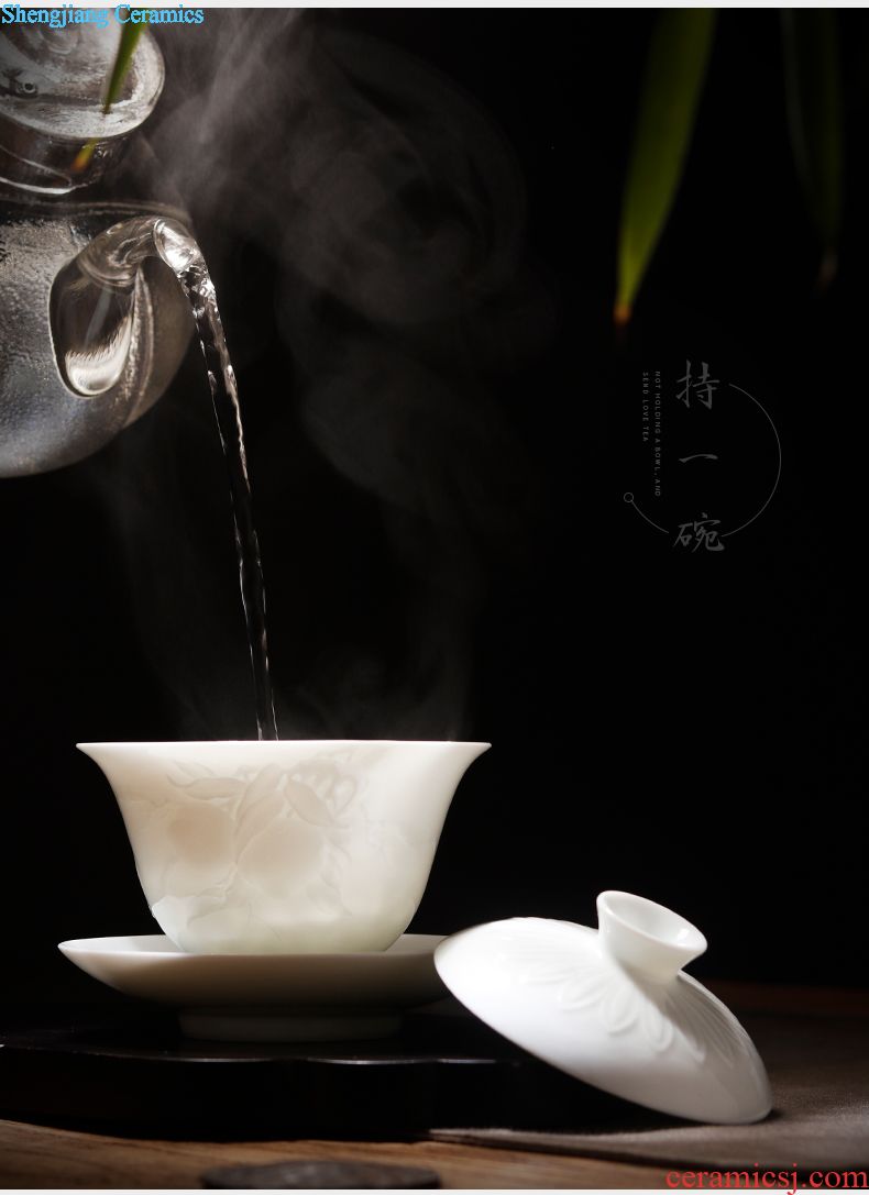 Jingdezhen colored enamel kung fu tea cup single cup sample tea cup of pottery and porcelain enamel individual cup Lin chunyan pu-erh tea cup